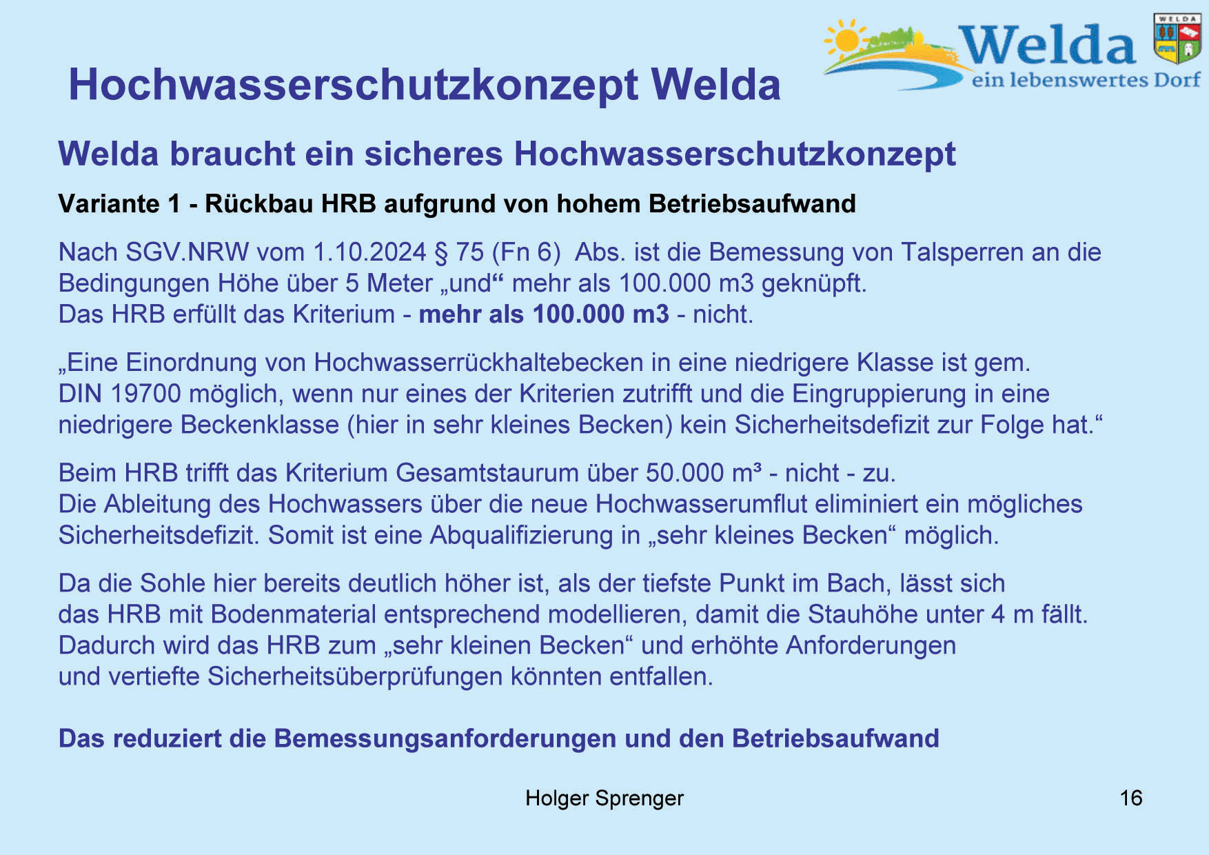 Hochwasserschutz Welda 